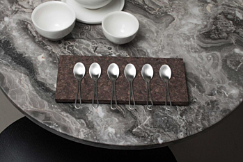 Outline cutlery matte finised 6 espresso spoons