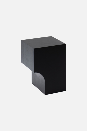 barh arch 01 -contemporary stool or side table in black stained oak wood