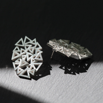 Staggered Triangle Earrings