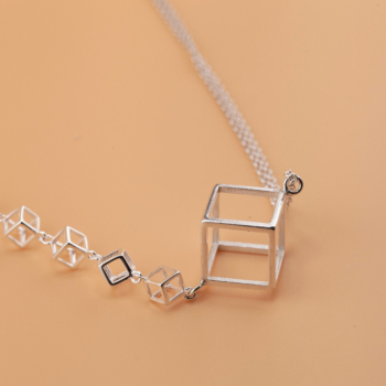 Cube & Chain Necklace