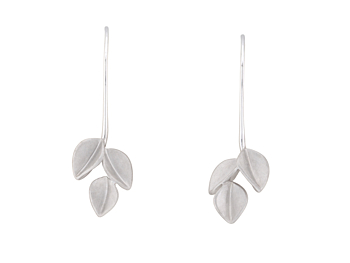 3 leaf long hook earrings 