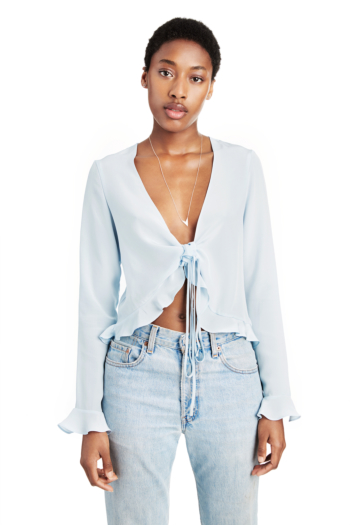 Two Way Wrap Top Blue