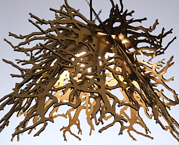 Abstraction pendant light (winter branches/cardboard)