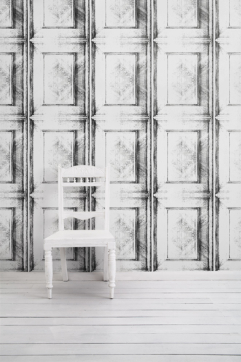Almost White Dutch Inlay panelling Wallpaper 