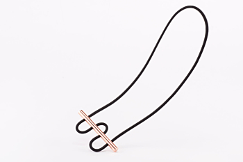 180° Copper Necklace No.1 with Black Cord
