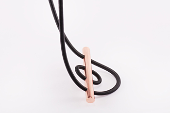 180° Copper Necklace No.2 with Black Cord