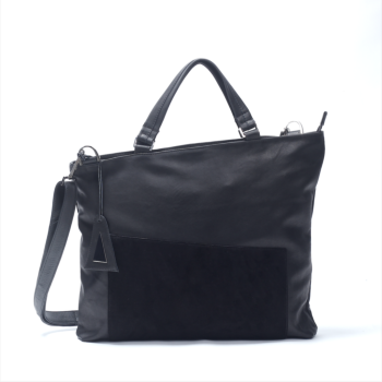 anoir asymmetric tote bag black
