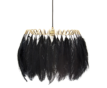 Feather Pendant Lamp Black