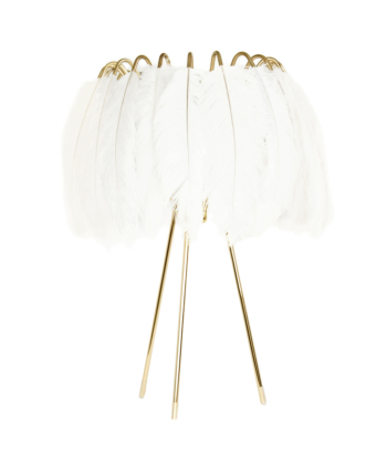 Feather Table Lamp White