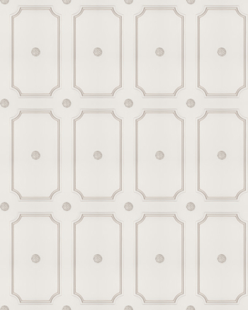 Cream Georgian Dot Panelling Wallpaper