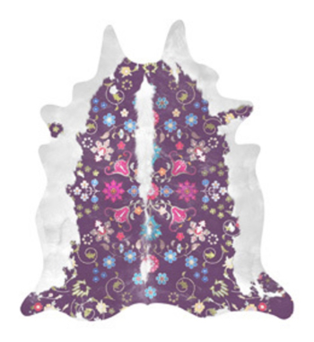 Gypsy Cowhide Rug (Purple)