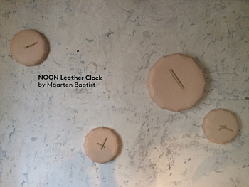 NOON leather wall clock 50 cm