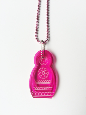 Matrushka necklace - Pink