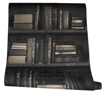Bookshelf Wallpaper - Dark Bookshelf Wallpaper