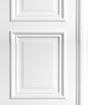 White Panelling Wallpaper 