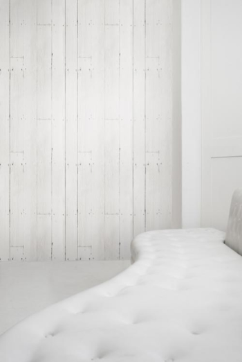 Sample - White Planks Wallpaper