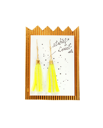 staRef Comet earrings : Yellow × White