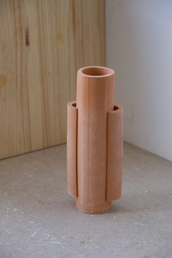 Pipe Series, Extrusion Vase 1 , reused  parisian clay 