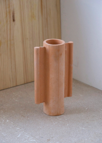 Pipe Series, Extrusion Vase 3 , reused  parisian clay 