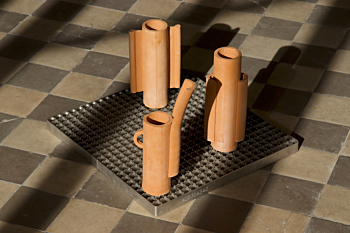 Pipe Series, Extrusion Vase 2 , reused  parisian clay 