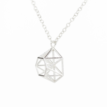 Small Hexagon Pendant Necklace