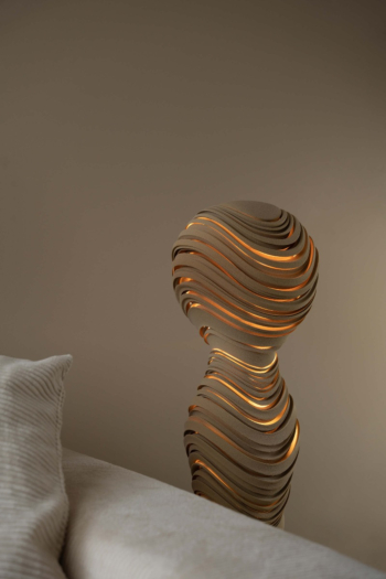 3D Printed Sand | Ambient Light Sculpture | Lavora Suede