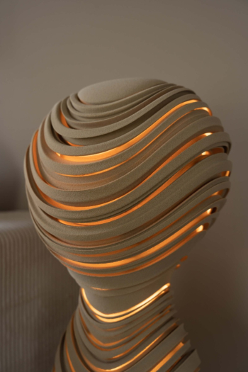 3D Printed Sand | Ambient Light Sculpture | Lavora Suede