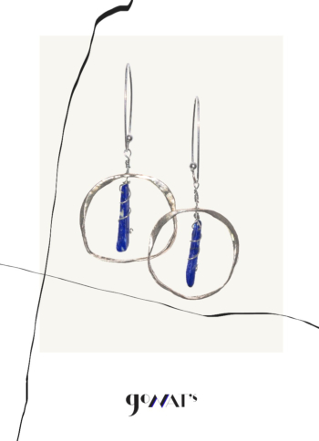 Mendoza Sterling Silver Earrings with Lapis Lazuli