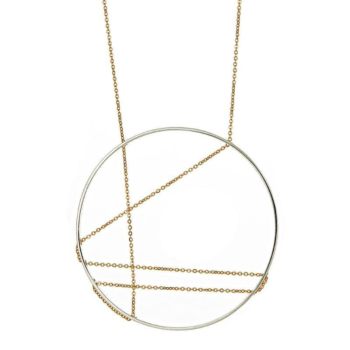 Mondrian Necklace Silver and Gold